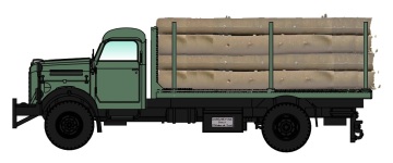 NPE Modellbau NA99106 - H0 Borgward Holzlaster mit Stammholz-Ladung
